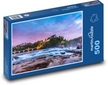 Švýcarsko - Rýnské vodopády Puzzle 500 dílků - 46 x 30 cm