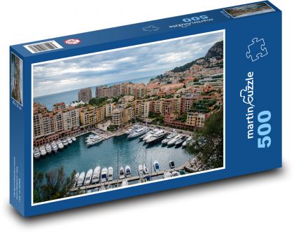Monako - marina - Puzzle 500 dílků, rozměr 46x30 cm