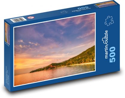 Zachód słońca w zatoce - Puzzle 500 elementów, rozmiar 46x30 cm