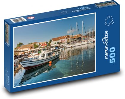 Grecja - port - Puzzle 500 elementów, rozmiar 46x30 cm