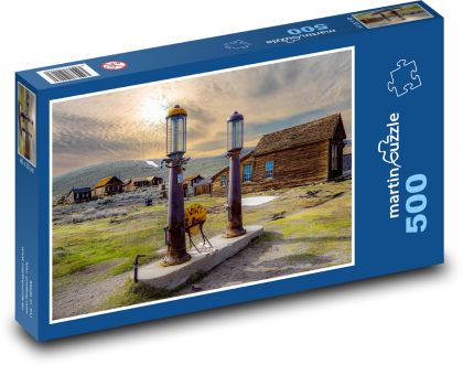 Stacja paliw - Puzzle 500 elementów, rozmiar 46x30 cm