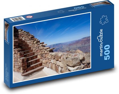 Wielki Kanion - schody - Puzzle 500 elementów, rozmiar 46x30 cm