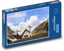 Kaplica w górach Puzzle 500 elementów - 46x30 cm