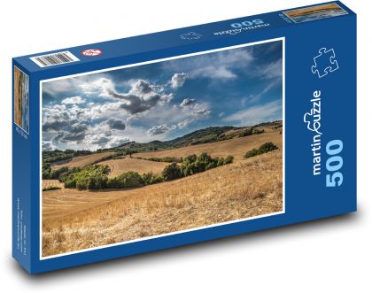 Fields, hills, sky - Puzzle of 500 pieces, size 46x30 cm 