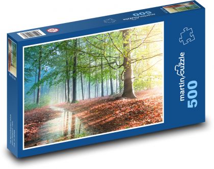 Sunshine in the autumn forest - Puzzle of 500 pieces, size 46x30 cm 