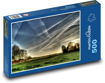 Pole, lúka, obloha - Puzzle 500 dielikov, rozmer 46x30 cm 