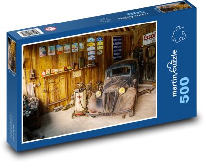 Veterán v dílně, autoservis - puzzle 500 dílků