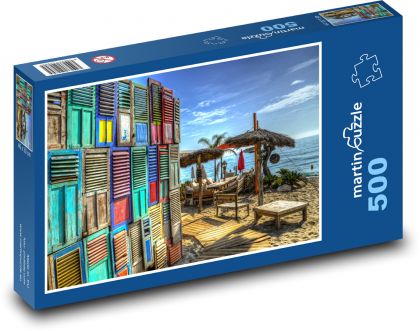 Colorful paradise by the sea - Puzzle of 500 pieces, size 46x30 cm 