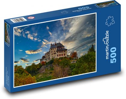 Abendlicht über dem Schloss - Puzzle - 500 Teile