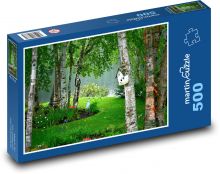 Rybník medzi brezami Puzzle 500 dielikov - 46 x 30 cm 