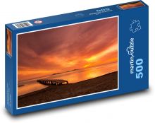 Západ slnka, mólo Puzzle 500 dielikov - 46 x 30 cm 