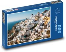 White City by the Sea - Santorini Puzzle 500 elementów - 46x30 cm