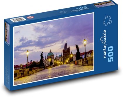 Praha - Karlův most - Puzzle 500 dílků, rozměr 46x30 cm