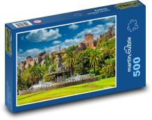 Fontanna pod twierdzą Alcazaba Puzzle 500 elementów - 46x30 cm