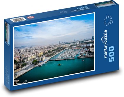 Spanien, Barcelona - Hafen - Puzzle - 500 Teile