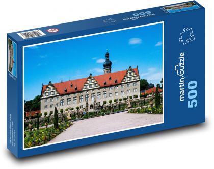 Německo - zámek Weikersheim - Puzzle 500 dílků, rozměr 46x30 cm