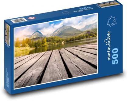 Bergsee mit Holzpier - Puzzle - 500 Teile