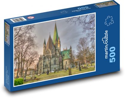 Norsko - Trondheim  - Puzzle 500 dílků, rozměr 46x30 cm