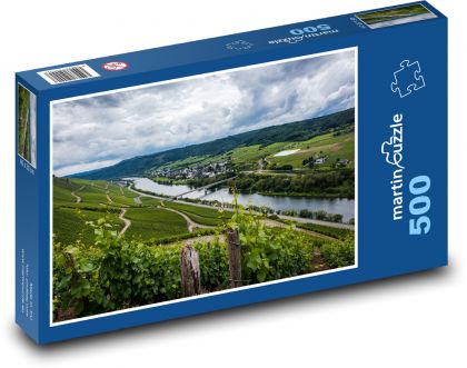 Německo, vinařská obec - Puzzle 500 dílků, rozměr 46x30 cm