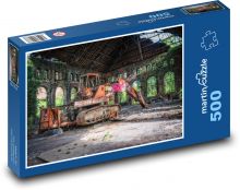 Bagr, technika Puzzle 500 dílků - 46 x 30 cm