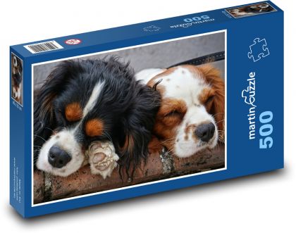 Śpiące psy - Puzzle 500 elementów, rozmiar 46x30 cm