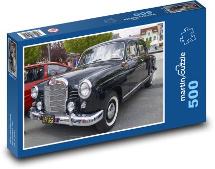 Historic black car - Puzzle of 500 pieces, size 46x30 cm 