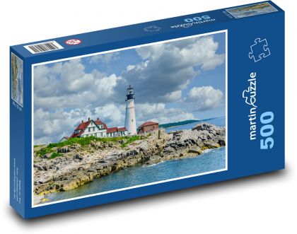 Lighthouse, coast - Puzzle of 500 pieces, size 46x30 cm 