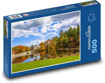 Podzim, jezero - Puzzle 500 dílků, rozměr 46x30 cm