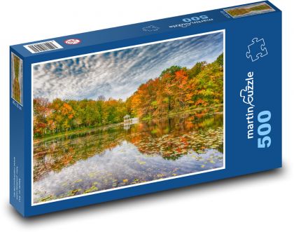 Podzim, jezero, příroda, park - Puzzle 500 dílků, rozměr 46x30 cm