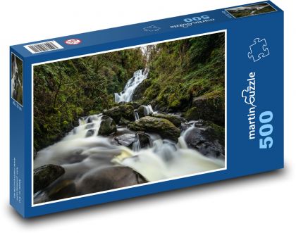 Forest waterfall - Puzzle of 500 pieces, size 46x30 cm 