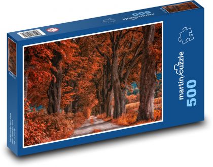 Road, autumn - Puzzle of 500 pieces, size 46x30 cm 