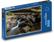 Příroda, kameny, vodopád Puzzle 500 dílků - 46 x 30 cm
