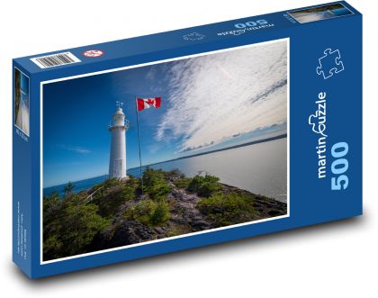 Kanada - latarnia morska - Puzzle 500 elementów, rozmiar 46x30 cm