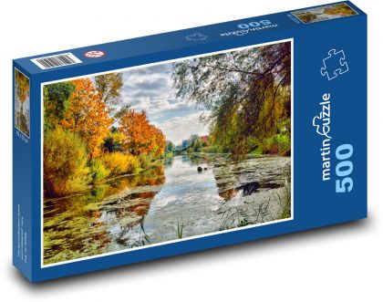 Podzim, řeka - Puzzle 500 dílků, rozměr 46x30 cm