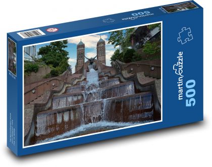 Městská kašna - Puzzle 500 dílků, rozměr 46x30 cm