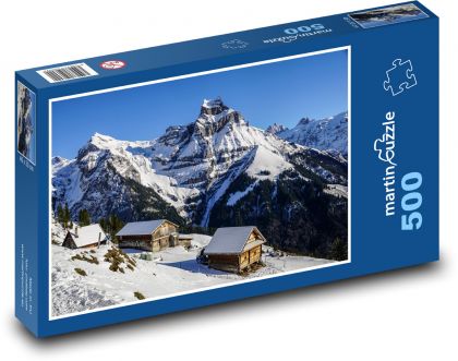 Hory, sníh - Puzzle 500 dílků, rozměr 46x30 cm