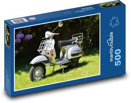Retro-Roller im Garten - Puzzle - 500 Teile