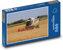 Kombajn při práci na poli Puzzle 500 dílků - 46 x 30 cm