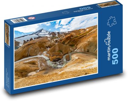 Sopka na Islande - Puzzle 500 dielikov, rozmer 46x30 cm 