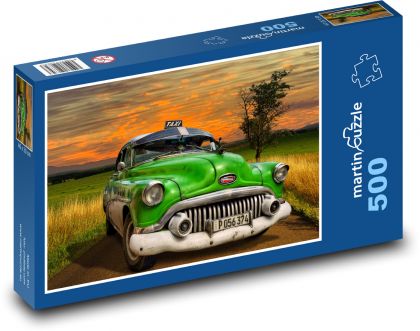 Car - taxi Cuba - Puzzle of 500 pieces, size 46x30 cm 