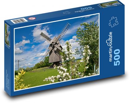 Starý větrný mlýn - Puzzle 500 dílků, rozměr 46x30 cm