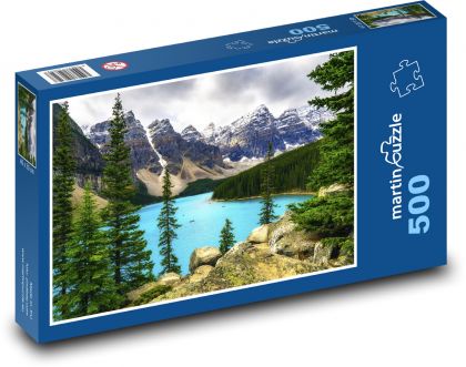 Švýcarsko - horské jezero - Puzzle 500 dílků, rozměr 46x30 cm