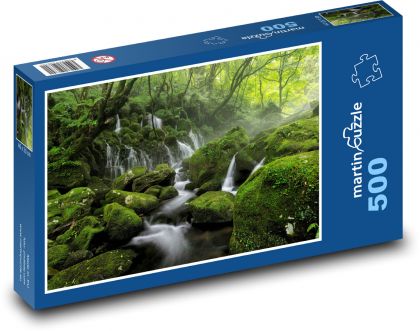 Waterfall, nature - Puzzle of 500 pieces, size 46x30 cm 