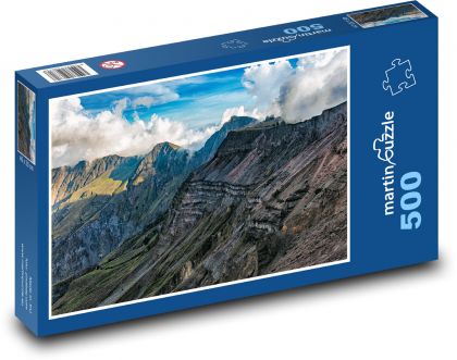 Horská krajina a útesy - Puzzle 500 dielikov, rozmer 46x30 cm 