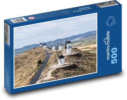 Veterné mlyny - Španielsko - Puzzle 500 dielikov, rozmer 46x30 cm 