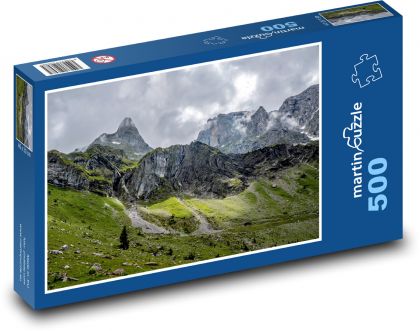 Hory a horské lúky - Puzzle 500 dielikov, rozmer 46x30 cm 