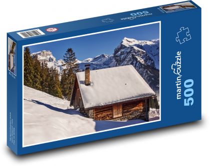 Horská chata - Puzzle 500 dielikov, rozmer 46x30 cm 