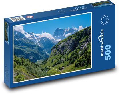 Alpy, příroda - Puzzle 500 dílků, rozměr 46x30 cm