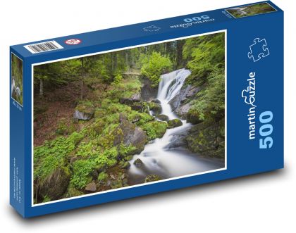 Vodopád v lese - puzzle 500 dílků