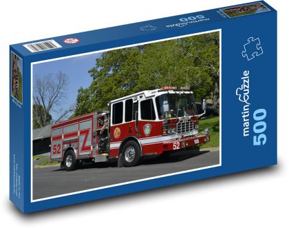 Wóz strażacki - USA - Puzzle 500 elementów, rozmiar 46x30 cm